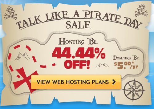 Host Gator Talk Like a Pirate Day Sale