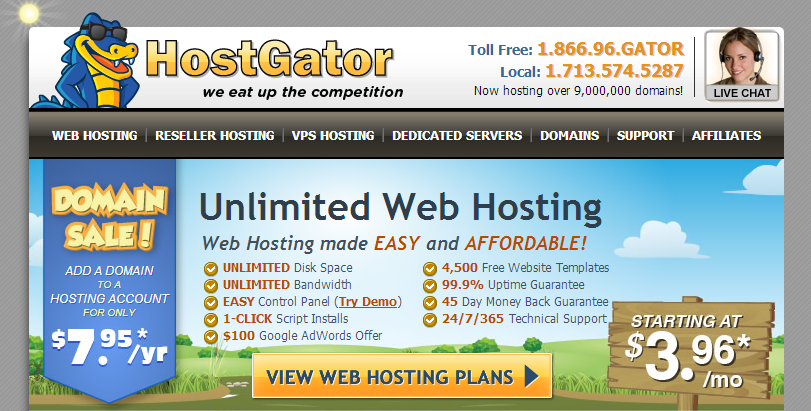 Host Gator Domain Sale